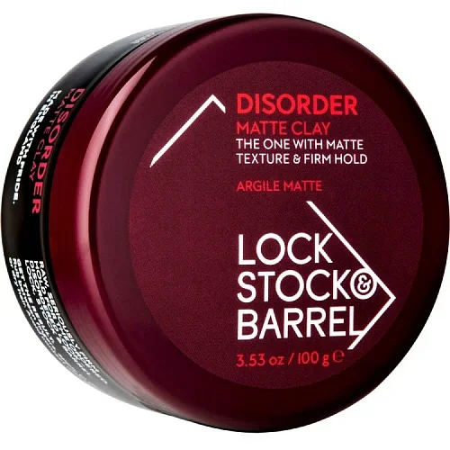 Глина для волос жесткая матовая - Lock Stock & Barrel Disorder Matte Clay